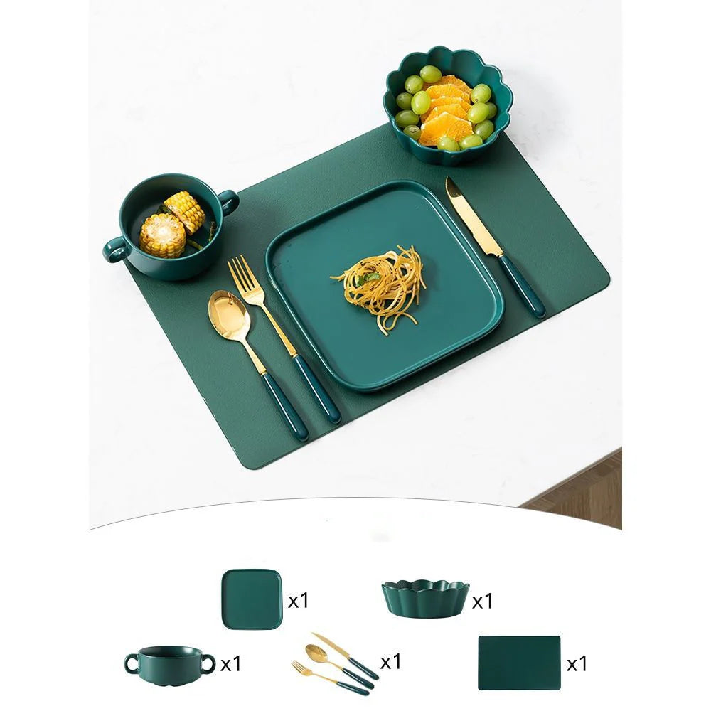Sophisticated Continental Dining Set with Complete Steak Knife and Dish Collection