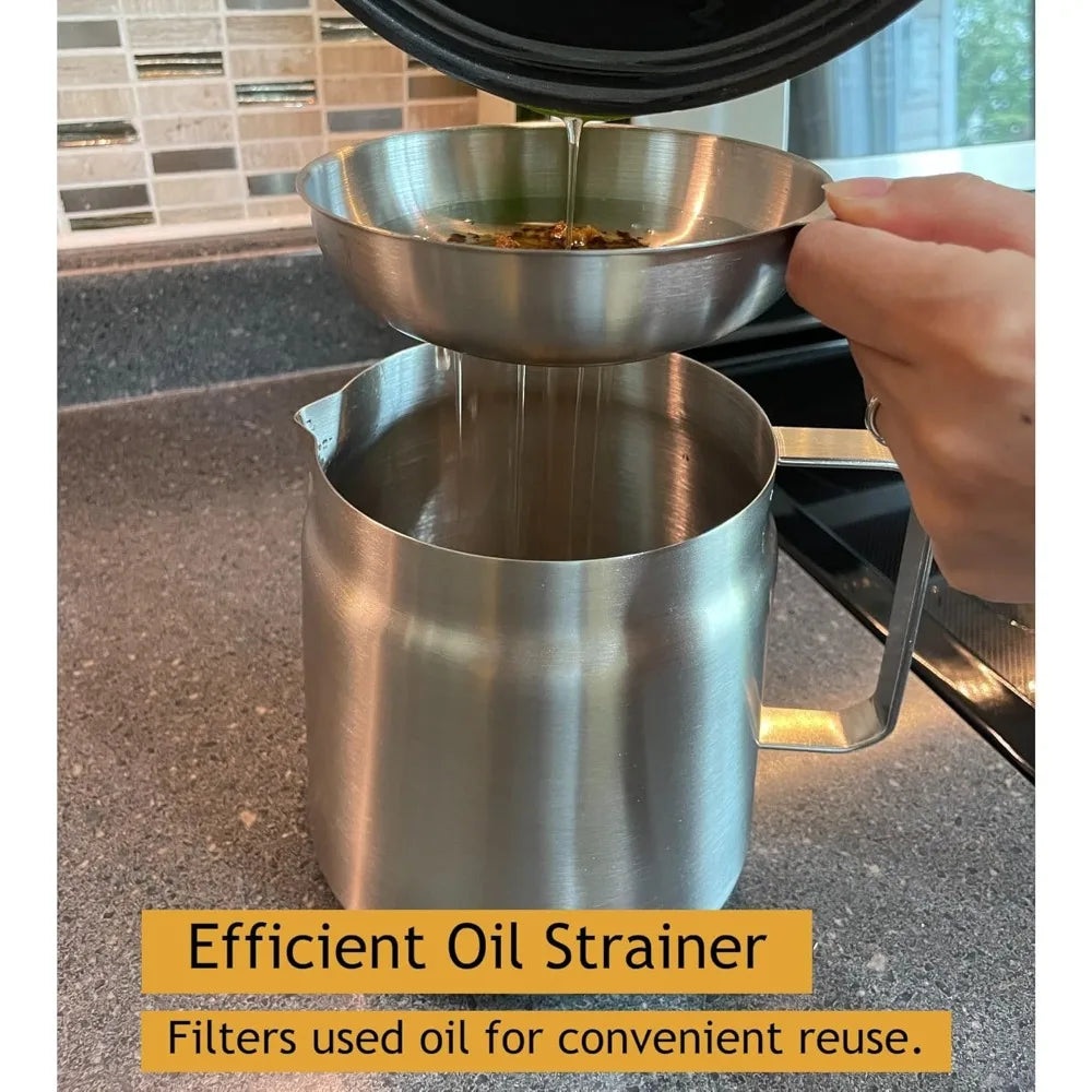 Elevate Your Cooking Experience with the Premium 2L Stainless Steel Deep Fryer Pot - Perfect for Golden French Fries and Crispy Chicken!