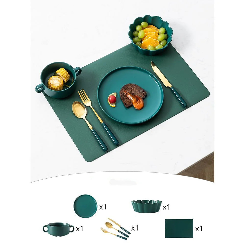 Sophisticated Continental Dining Set with Complete Steak Knife and Dish Collection