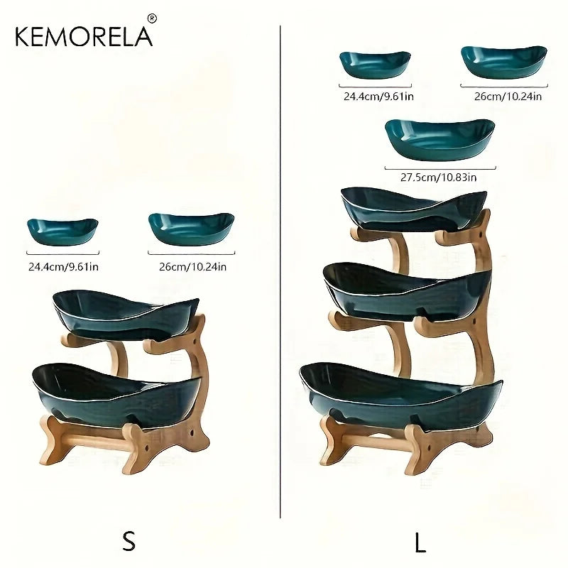 Modern Three-Tier Ceramic Candy and Fruit Dish for Living Room Decor
