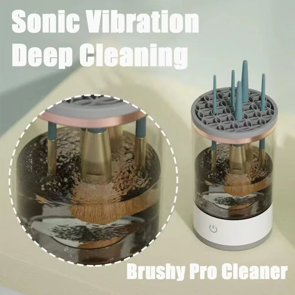 Automatic Electric Makeup Brush Cleaner and Dryer with USB Charging - Portable Eyeshadow Brush Holder and Beauty Tool