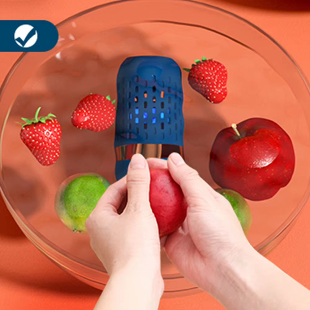 Portable Ultrasonic Fruit and Vegetable Washing Machine - Wireless Food Cleaner for Outdoor Picnics and Pesticide Removal