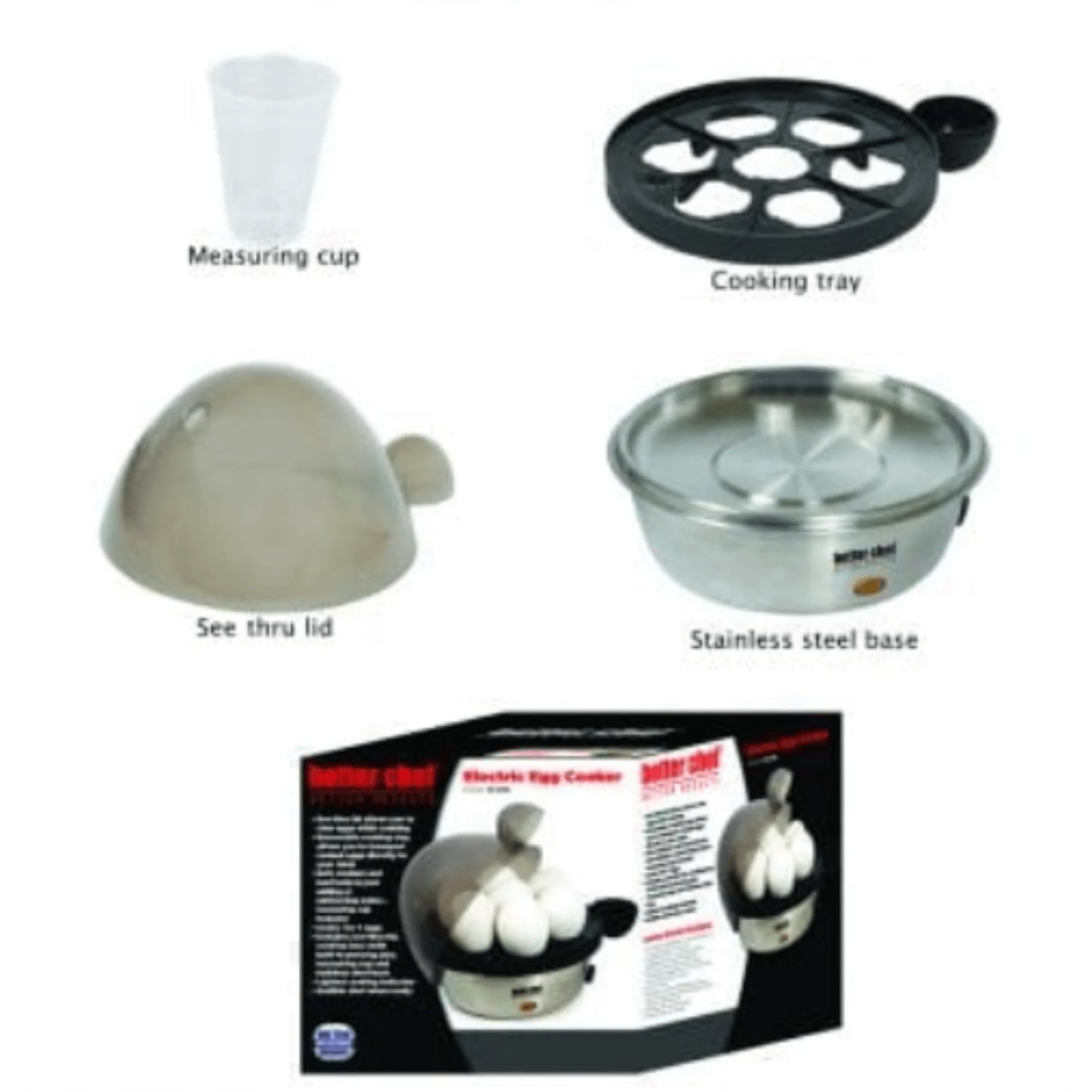 Better Chef 7-Egg Stainless Steel Electric Egg Cooker - Certified Refurbished