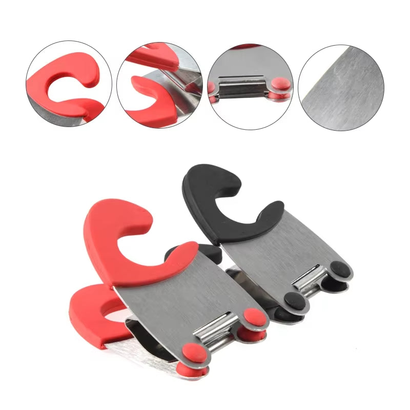 Stainless Steel Pot Side Clips - Anti-Scalding Spoon Holder for Kitchen Use