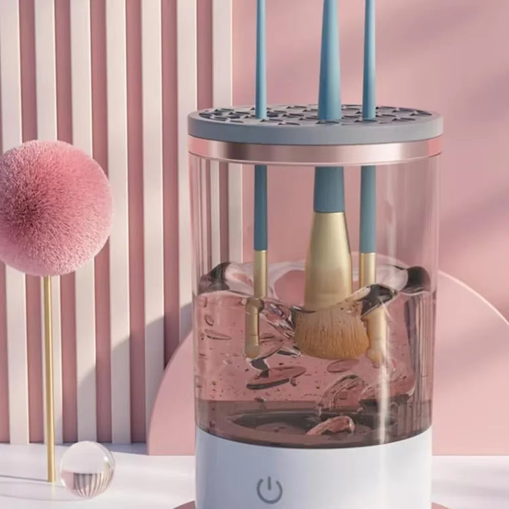 Automatic Electric Makeup Brush Cleaner and Dryer with USB Charging - Portable Eyeshadow Brush Holder and Beauty Tool