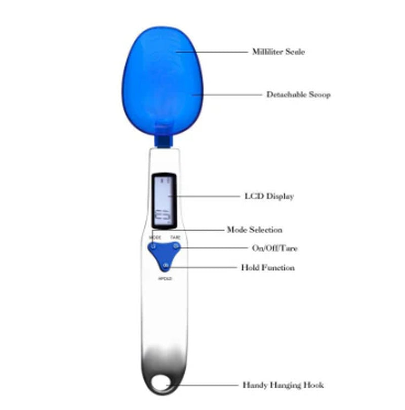 Stainless Steel Digital Kitchen Measuring Spoon Scale for Baking - Compact Electronic Scoop Scale for Home Use - Wholesale Kitchen Tool