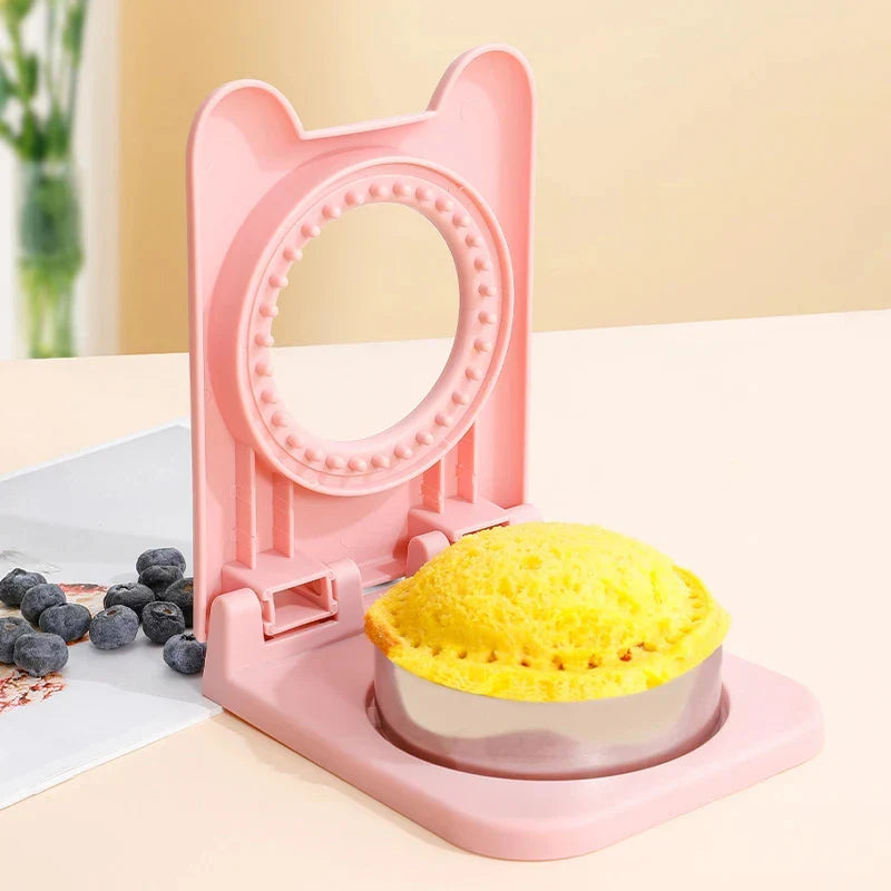 Professional Sandwich Cutter and Sealer with Stainless Steel Blade - Circular Mold for Kids' Lunches