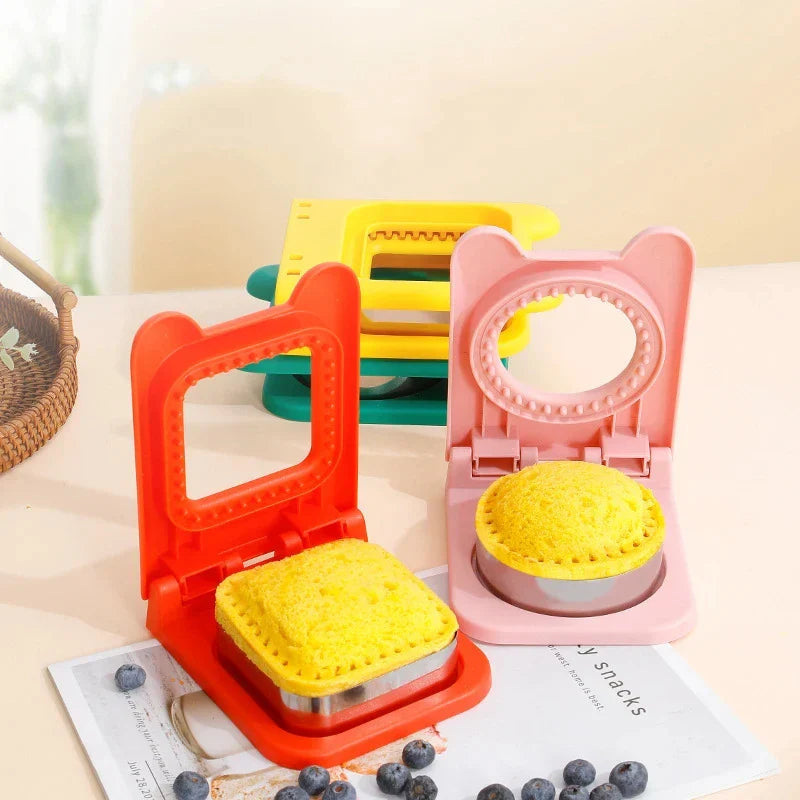 Professional Sandwich Cutter and Sealer with Stainless Steel Blade - Circular Mold for Kids' Lunches