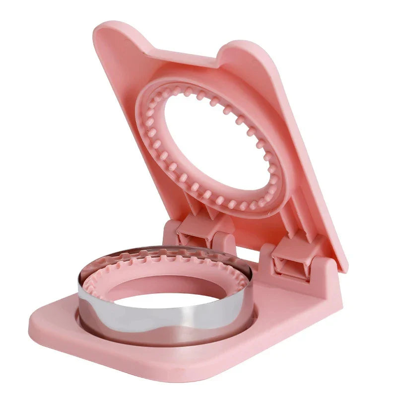 Professional Sandwich Cutter and Sealer with Stainless Steel Blade - Circular Mold for Kids' Lunches