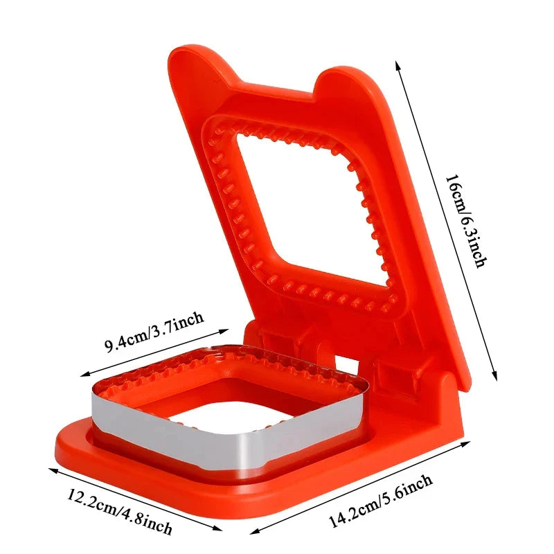 Professional Sandwich Cutter and Sealer with Stainless Steel Blade - Circular Mold for Kids' Lunches
