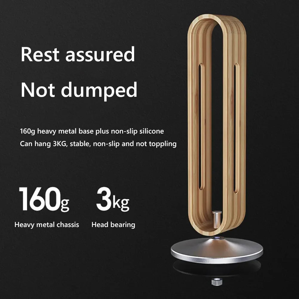 Wooden Headphone Stand - Elegant Desk Headset Holder Compatible with Sennheiser, Bose, Beats, Razer, AKG, AirPods Max, HyperX, Sony PS4, and More