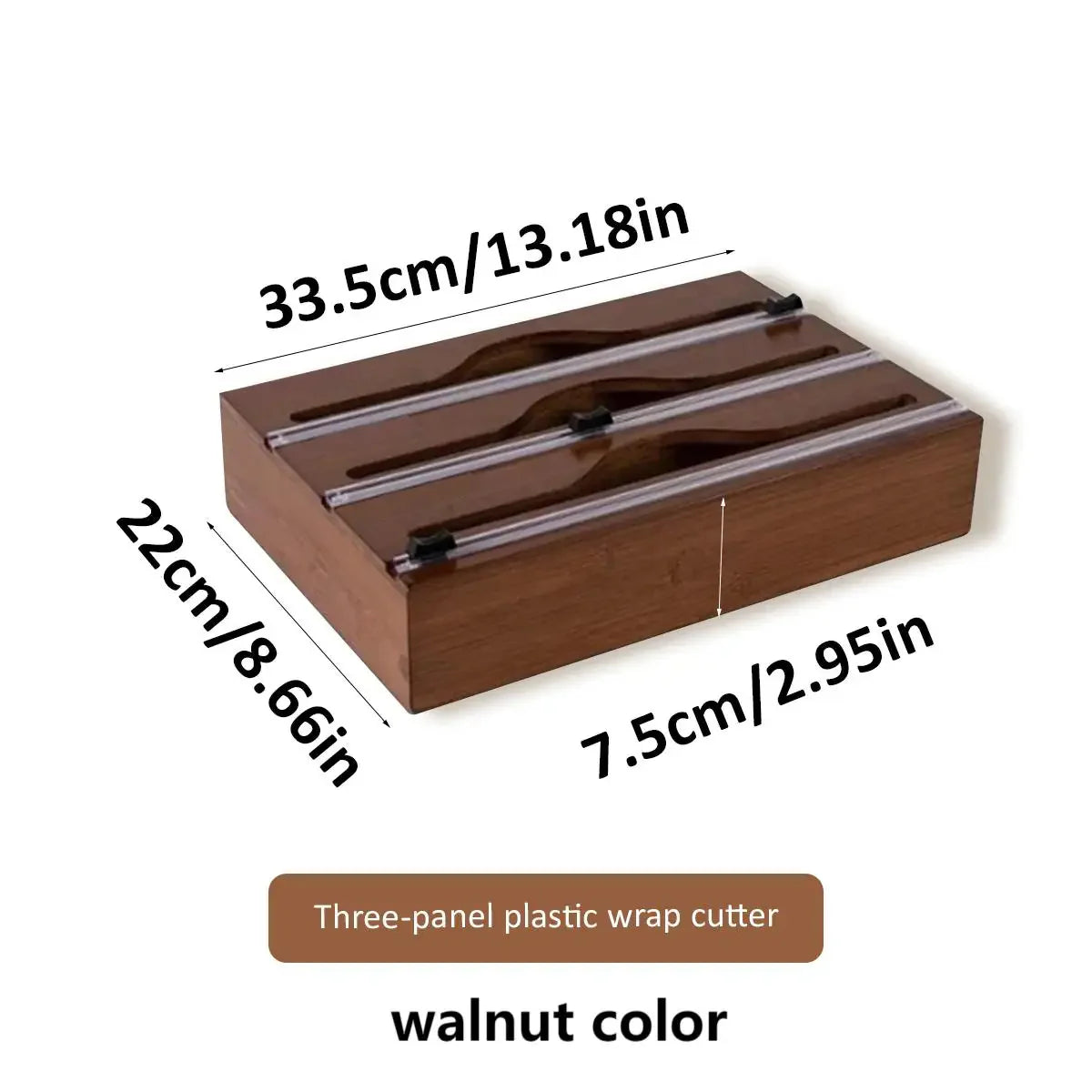 Wrapneat Multi-Functional Kitchen Wrap Organizer with Cutter and Labels for 12" Rolls - Plastic Wrap, Aluminum Foil, and Wax Paper Dispenser