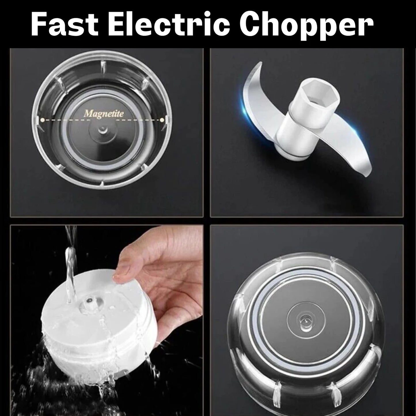 Electric 300ML Garlic Press and Chopper for Vegetables, Fruits, and Meat Mincing