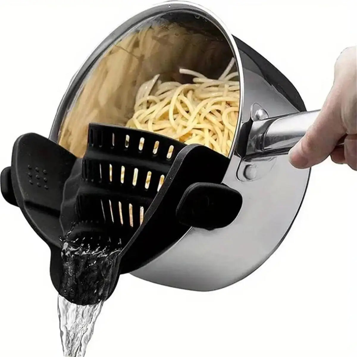 Adjustable Clip-On Strainer for Pots, Pans, and Bowls - Kitchen Essential