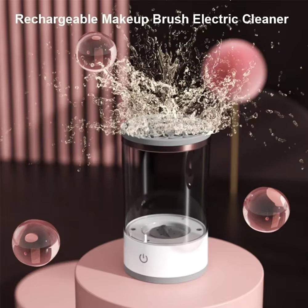 Automatic Electric Makeup Brush Cleaner and Dryer with USB Charging - Portable Eyeshadow Brush Holder and Beauty Tool