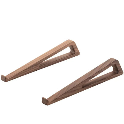 Wooden Vertical Laptop Stand for Desk - Bamboo Design Compatible with MacBook Air/Pro, Dell XPS, Surface Pro, HP, Pixelbook, and Lenovo