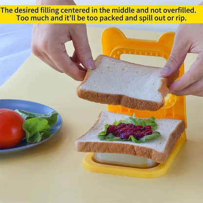 Professional Sandwich Cutter and Sealer with Stainless Steel Blade - Circular Mold for Kids' Lunches