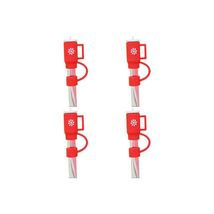 Silicone Drinking Straw Protective Caps with Cute Designs, Available in Sets of 1, 2, 3, 4, or 6 Pieces