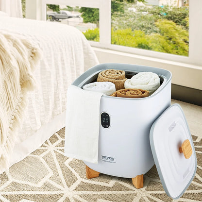 VEVOR 25L Towel Warmer with Dual Heating Modes, Auto Shut Off Timer, Bottom Heating Columns, LED Display - Ideal for Towels, Bathrobes, Blankets, and Pajamas in Bathroom and Spa Settings