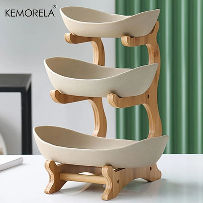 Modern Three-Tier Ceramic Candy and Fruit Dish for Living Room Decor