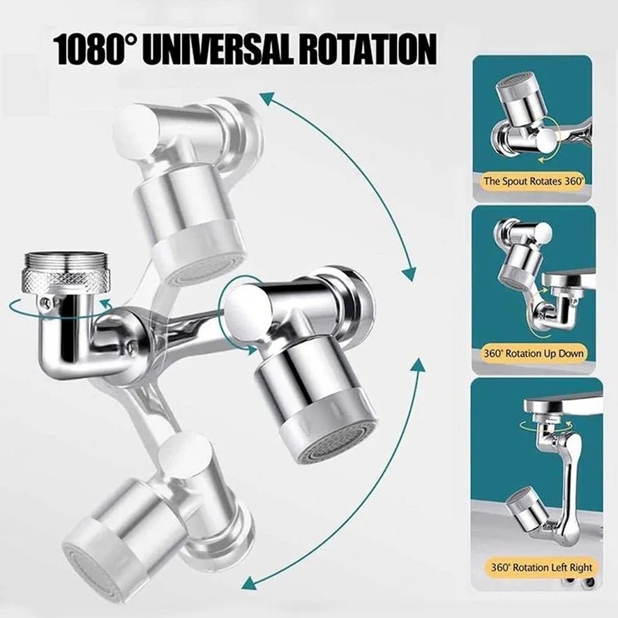 Revolutionize Your Sink Experience with the 1080° Rotatable Faucet Sprayer Head – Two Spray Modes for Ultimate Convenience!