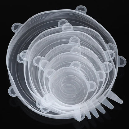 Say Goodbye to Clutter with Our 6 PCS Reusable Silicone Covers – Versatile, Leak-Proof Lids for Kitchen Freshness!