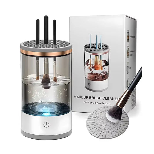 Automatic Electric Makeup Brush Cleaner and Dryer with USB Charging - Portable Eyeshadow Brush Holder and Beauty Tool