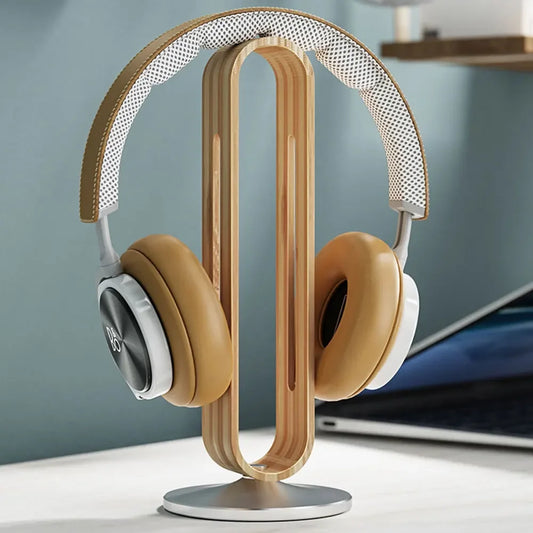 Wooden Headphone Stand - Elegant Desk Headset Holder Compatible with Sennheiser, Bose, Beats, Razer, AKG, AirPods Max, HyperX, Sony PS4, and More